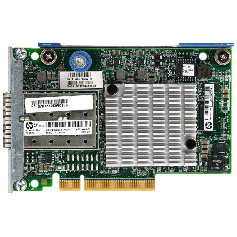 634026-001 HP FLEXFABRIC DUAL PORT 10GB 554FLR- SFP+ ETHERNET ADAPTER 629140-001